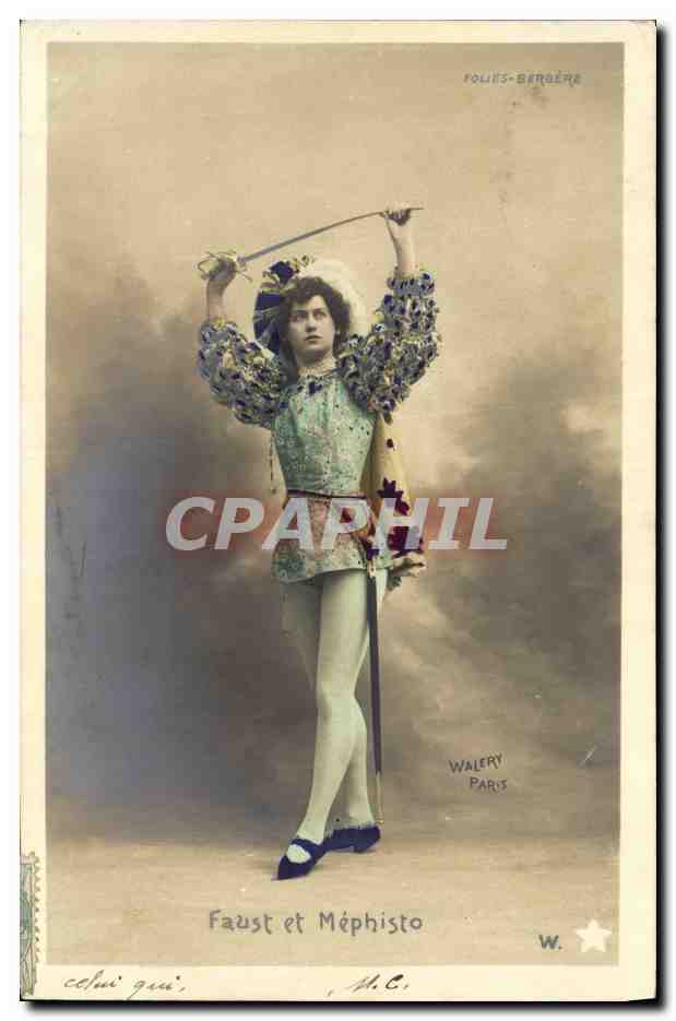 Faust et Méphisto — scène de théâtre — Folies-Bergère, Walery Paris