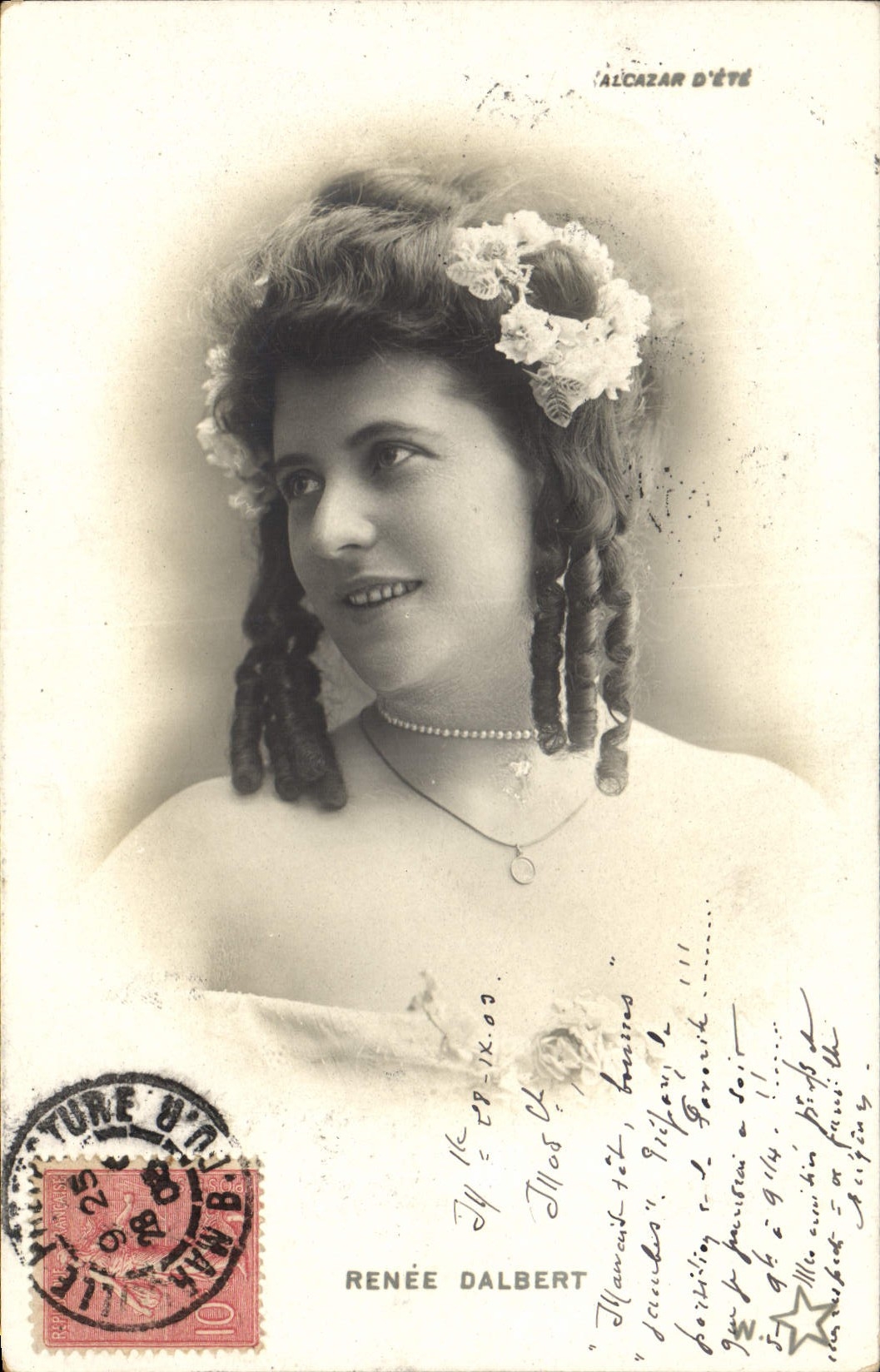 Renée Dalbert — Alcazar d'été — Union Postale Universelle, Série n. 544, Th 7°