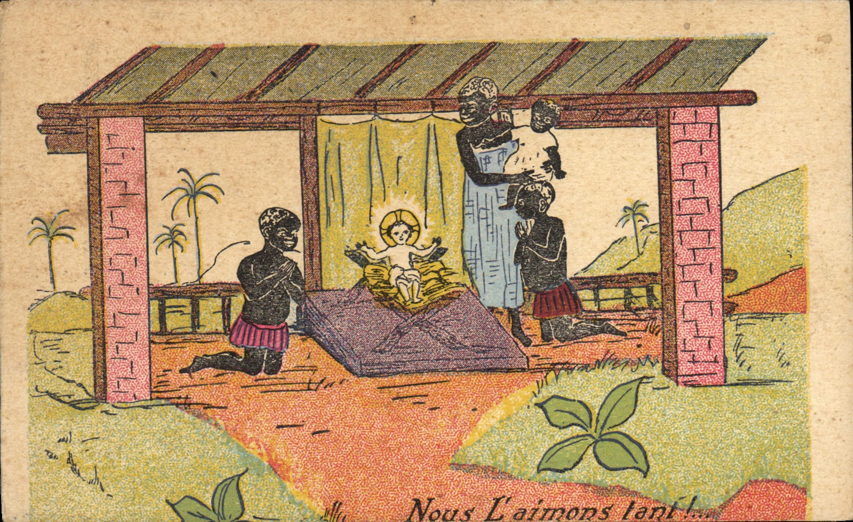 CPA Negre Femme Noire Missions Nous l'aimons tant !