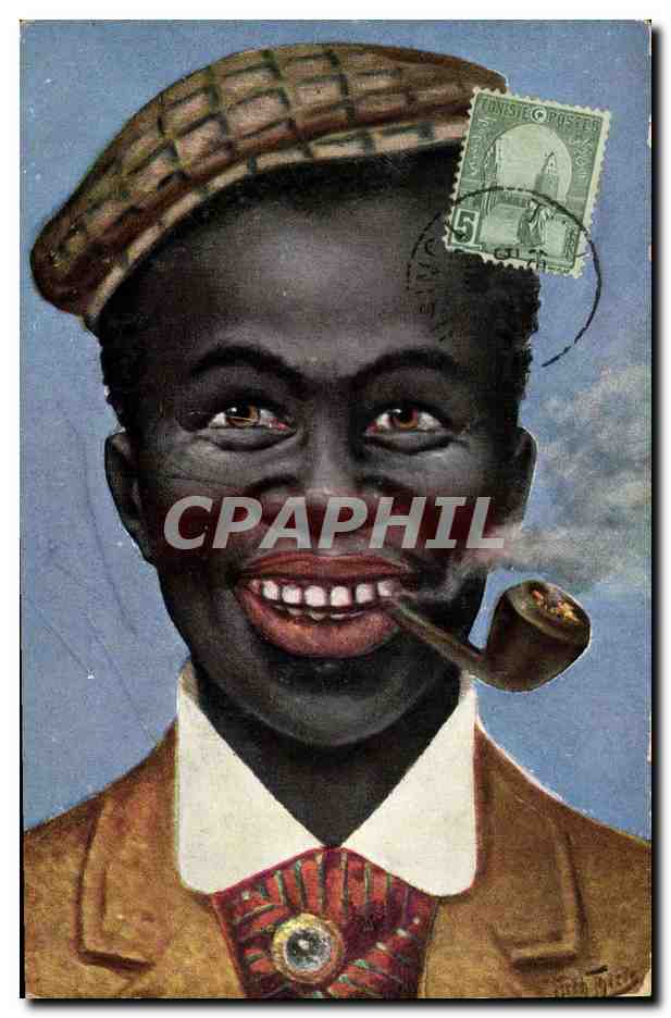 CPA Negre Homme Noir Pipe Tunisie Tabac