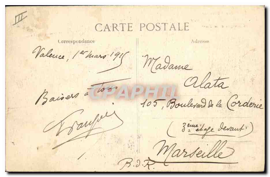 CPA Banque Valence La Caisse d'Epargne et la Poste  — Rückseite