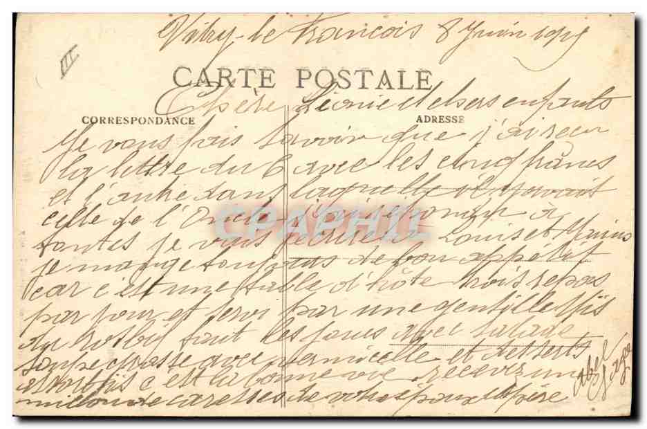 CPA Banque Caisse d'Epargne Vitry le Francois — Rückseite