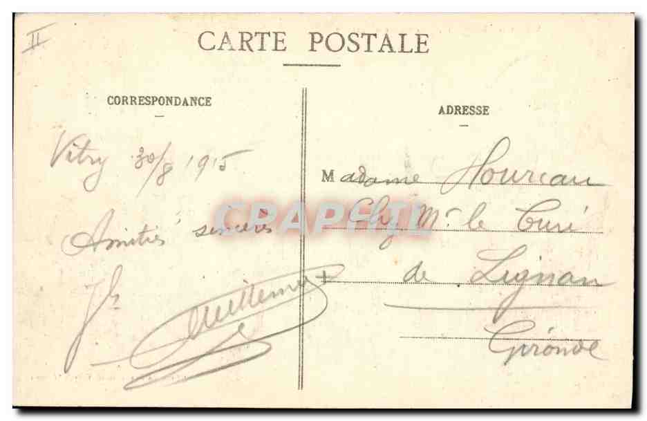 CPA Banque Caisse d'Epargne Vitry le Francois — Rückseite