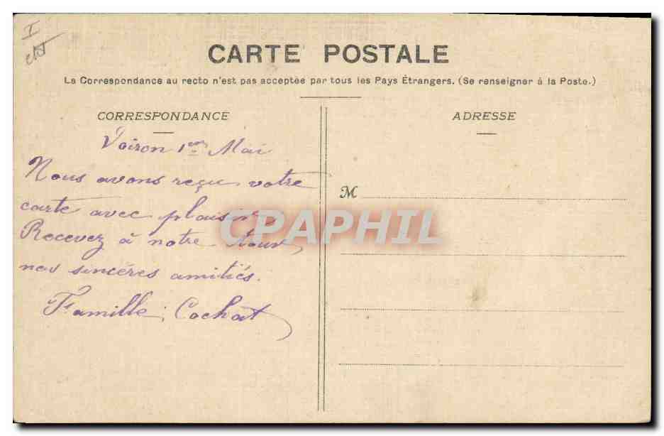 CPA Banque Caisse d'Epargne Voiron (carte toilee) — Verso