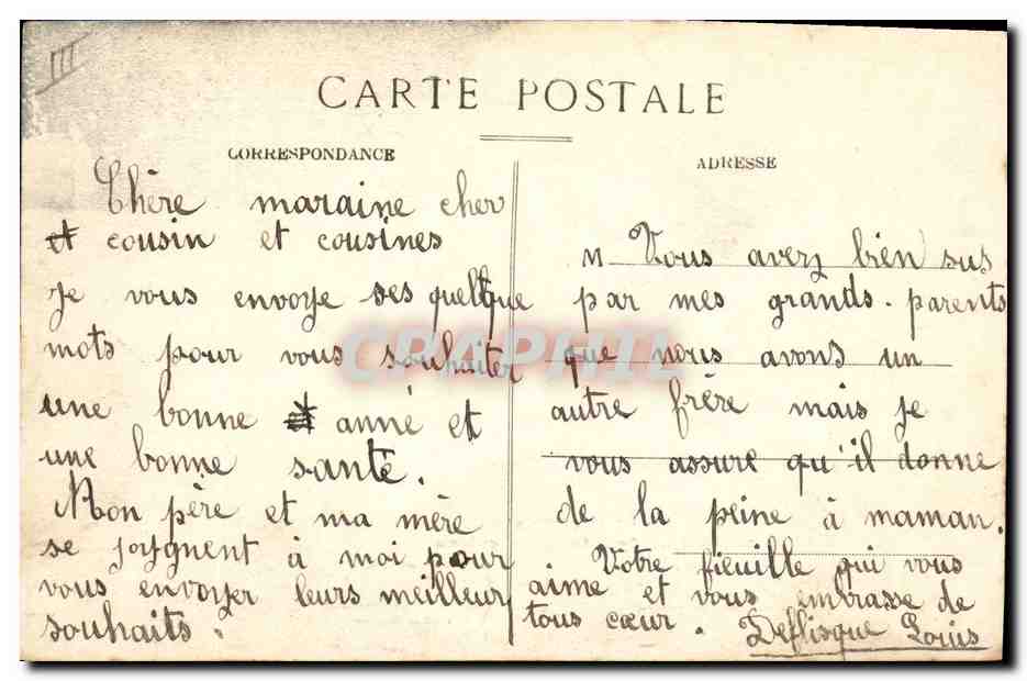 CPA Folklore Auvergne Nos jeunes villageoises — Verso