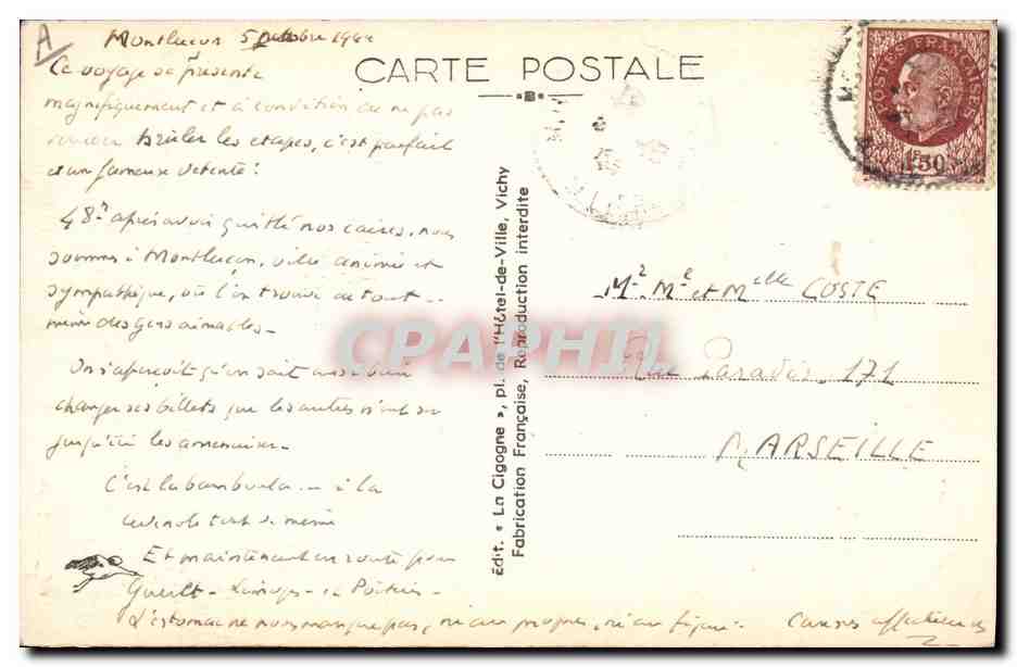 CPA Folklore Paysanne Bourbonnaise a la basse cour Bourbonnais — Verso