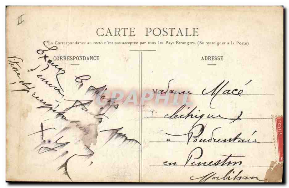 CPA Oiseau  — Rückseite