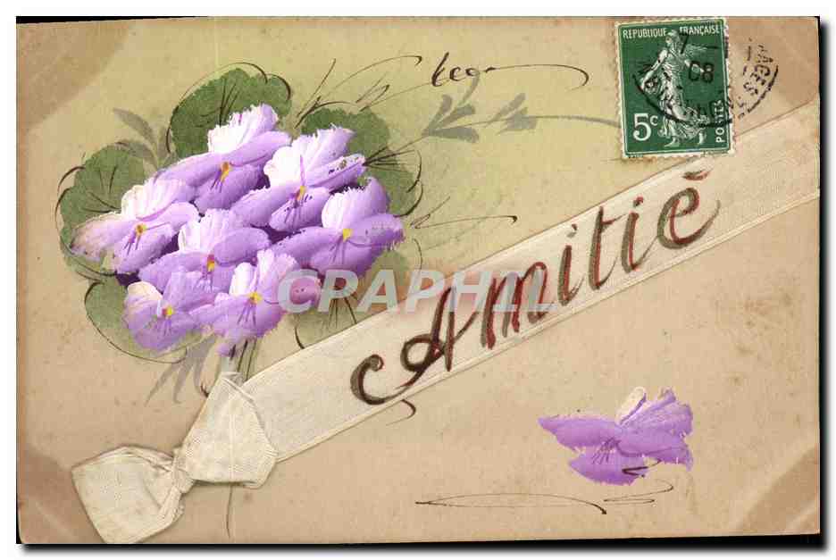 CPA (dessin a la main) Fleurs 