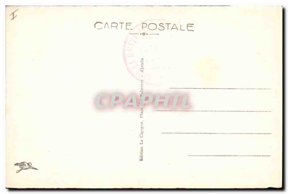 CPA Napoleon 1er Ajaccio l'acte de bapteme de Napoleon 1er — Rückseite