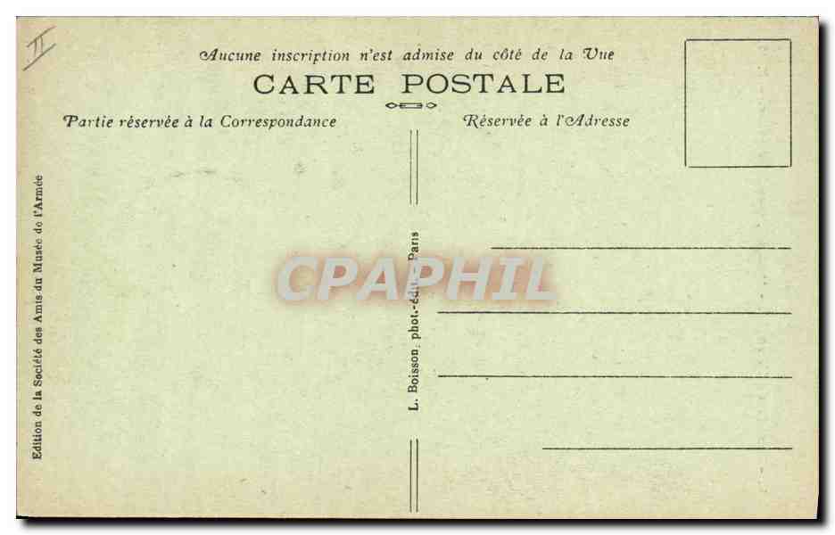CPA Napoleon 1er Musee de l'armee Lui par Vacquier — Rückseite