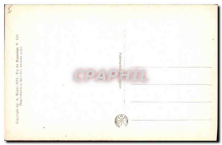 CPA Napoleon 1er Bataille des Pyramides 1798 — Rückseite