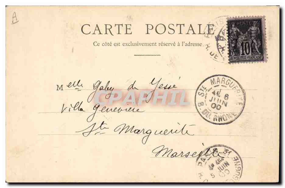 CPA Napoleon 1er L'Aiglon Sarh Bernhardt  — Verso