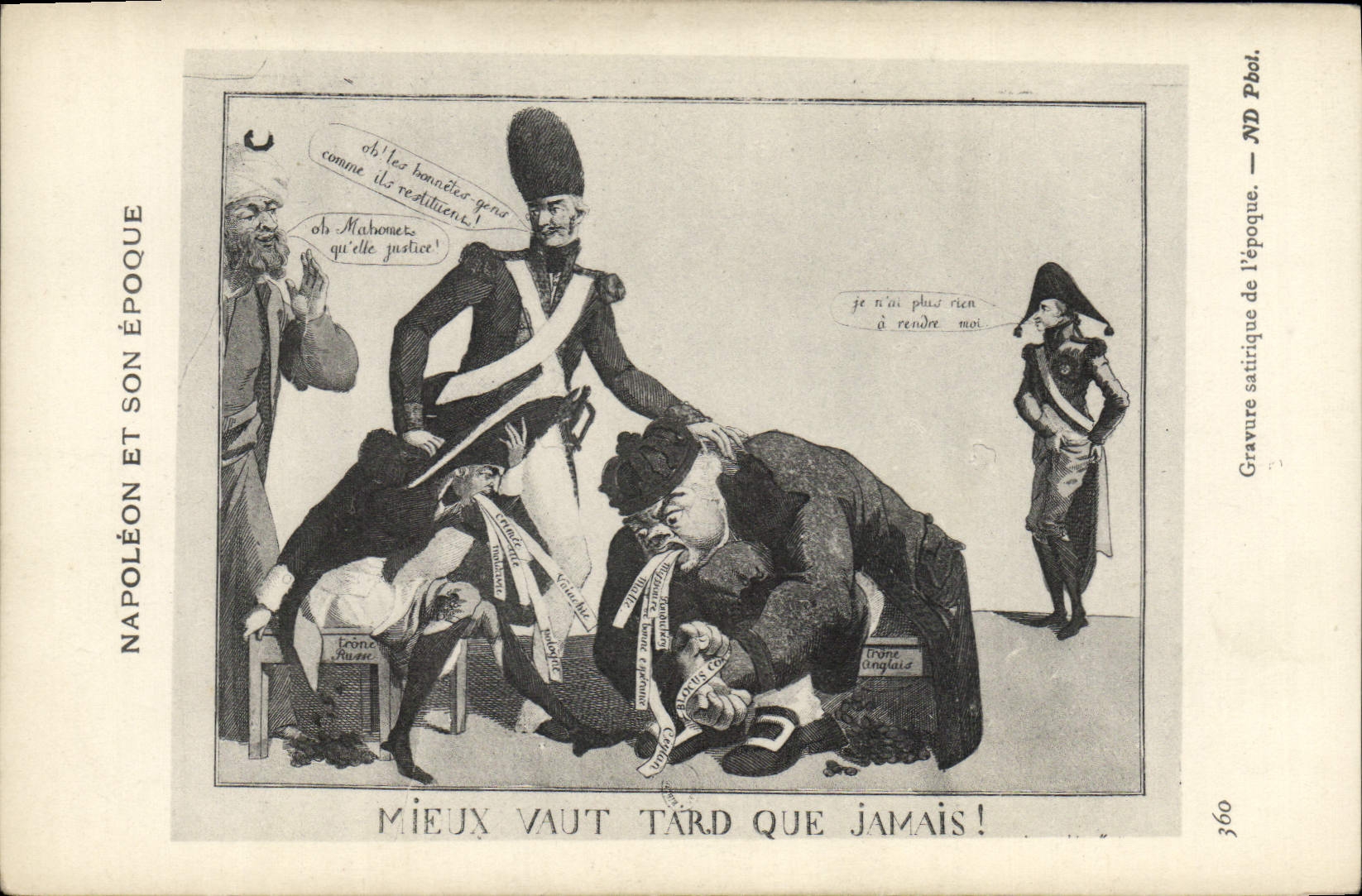 CPA Napoleon 1er Mieux Vaut tard que jamais