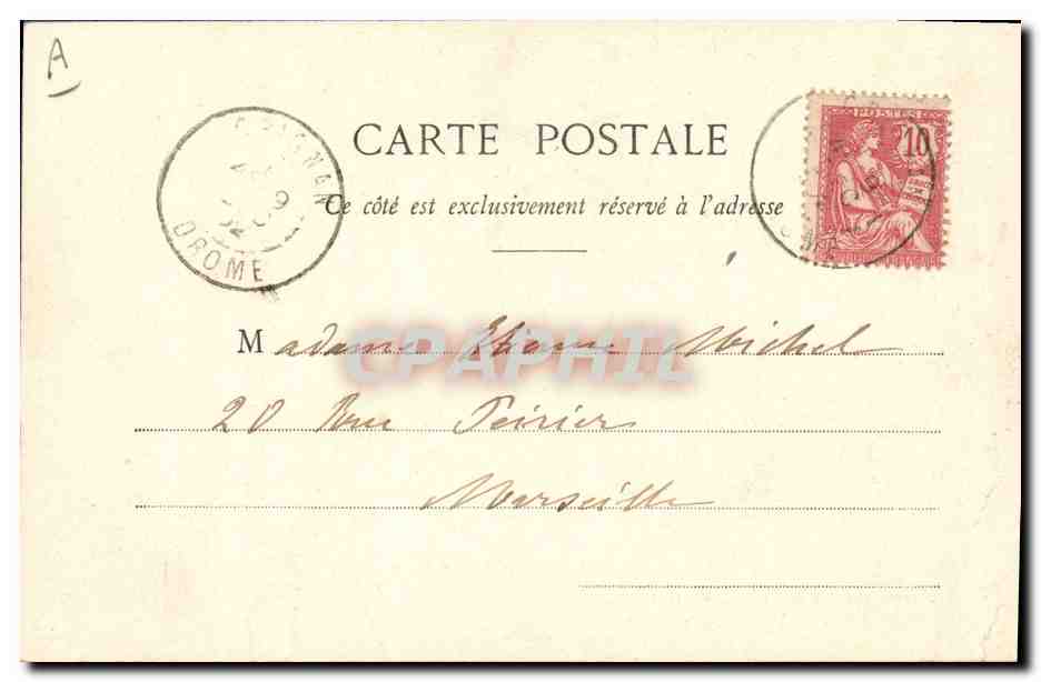 CPA Mme de Grigan de Sevigne — Verso