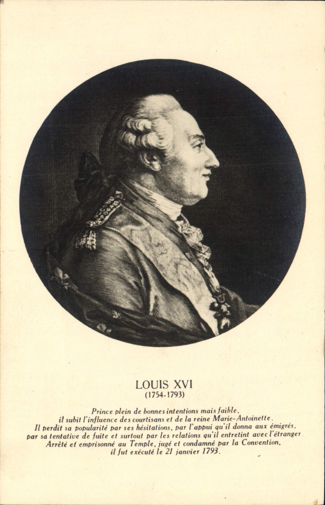 CPA Louis XVI Roi de France