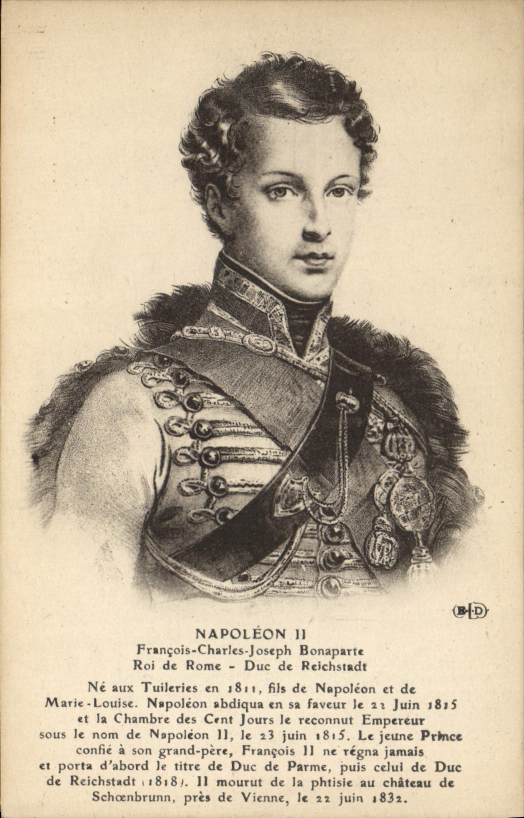 Napoléon II — François-Charles-Joseph Bonaparte — Imprimé Illustré