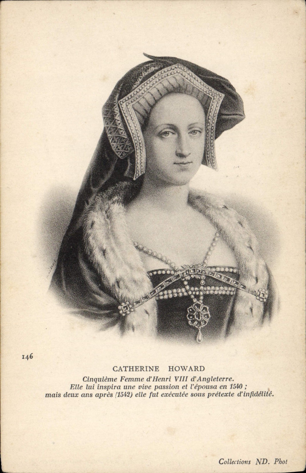 CPA Catherine Howard Femme d'Henri VIII d'Angleterre
