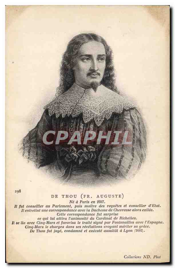 De Thou (Fr. Auguste) — Portrait gravé — Collections ND. Phot