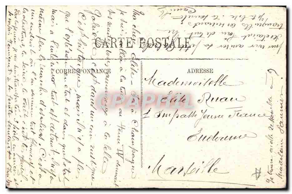 Gabrielle d'Estrées — Maitresse de Henri IV — éditeur LL, n°10 — Verso