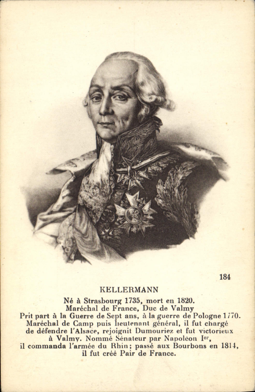 CPA Kellerman Marechal de France Duc de Valmy