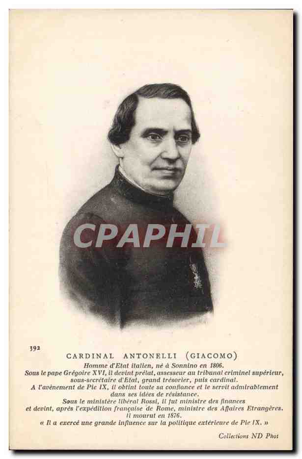 CPA Cardinal Antonelli Giacomo Homme d'Etat italien
