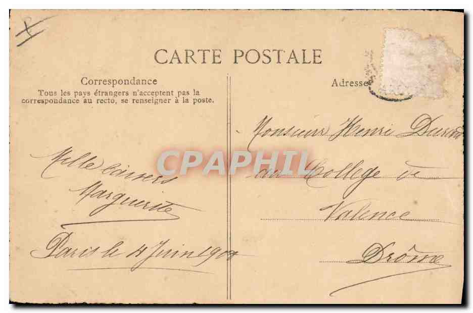 CPA Lettre autographe de Carnot Archives nationales de Paris  — Verso