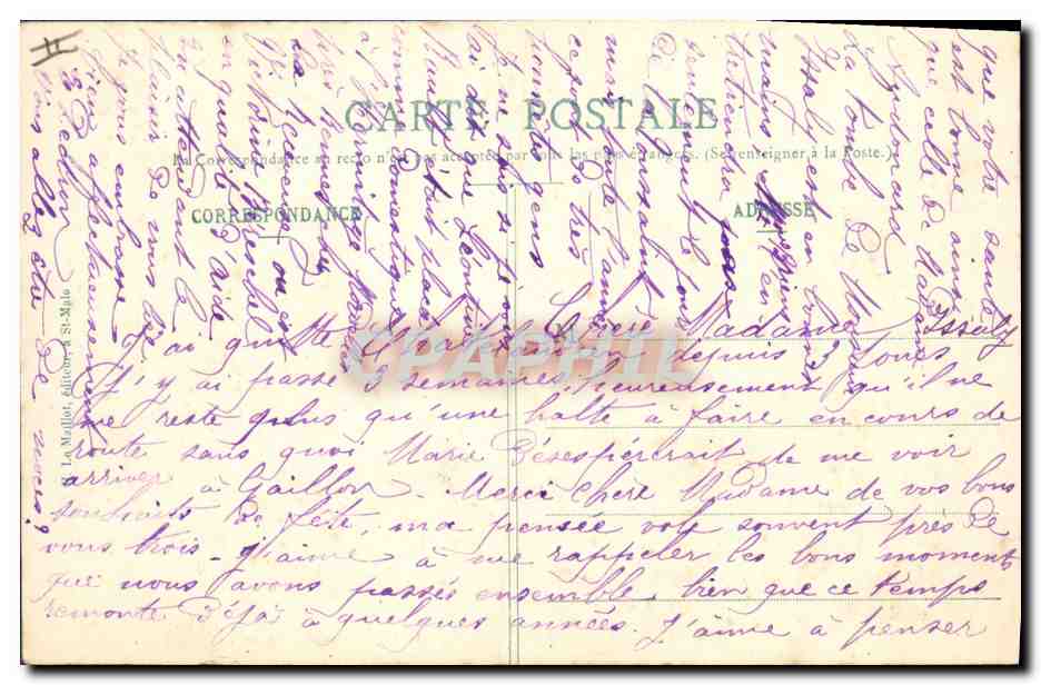CPA Colombe Colombophilie Les gentilhommieres Malouines Le colombier  — Rückseite