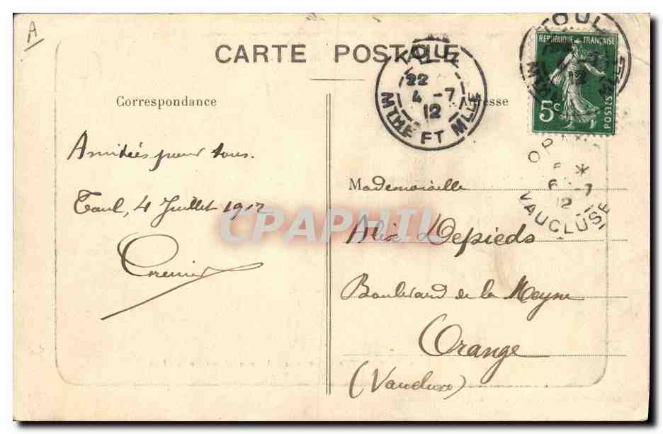 CPA Colombe Colombophilie Toul Porte Jeanne d'Arc A droite le colombier militaire Militaria — Verso