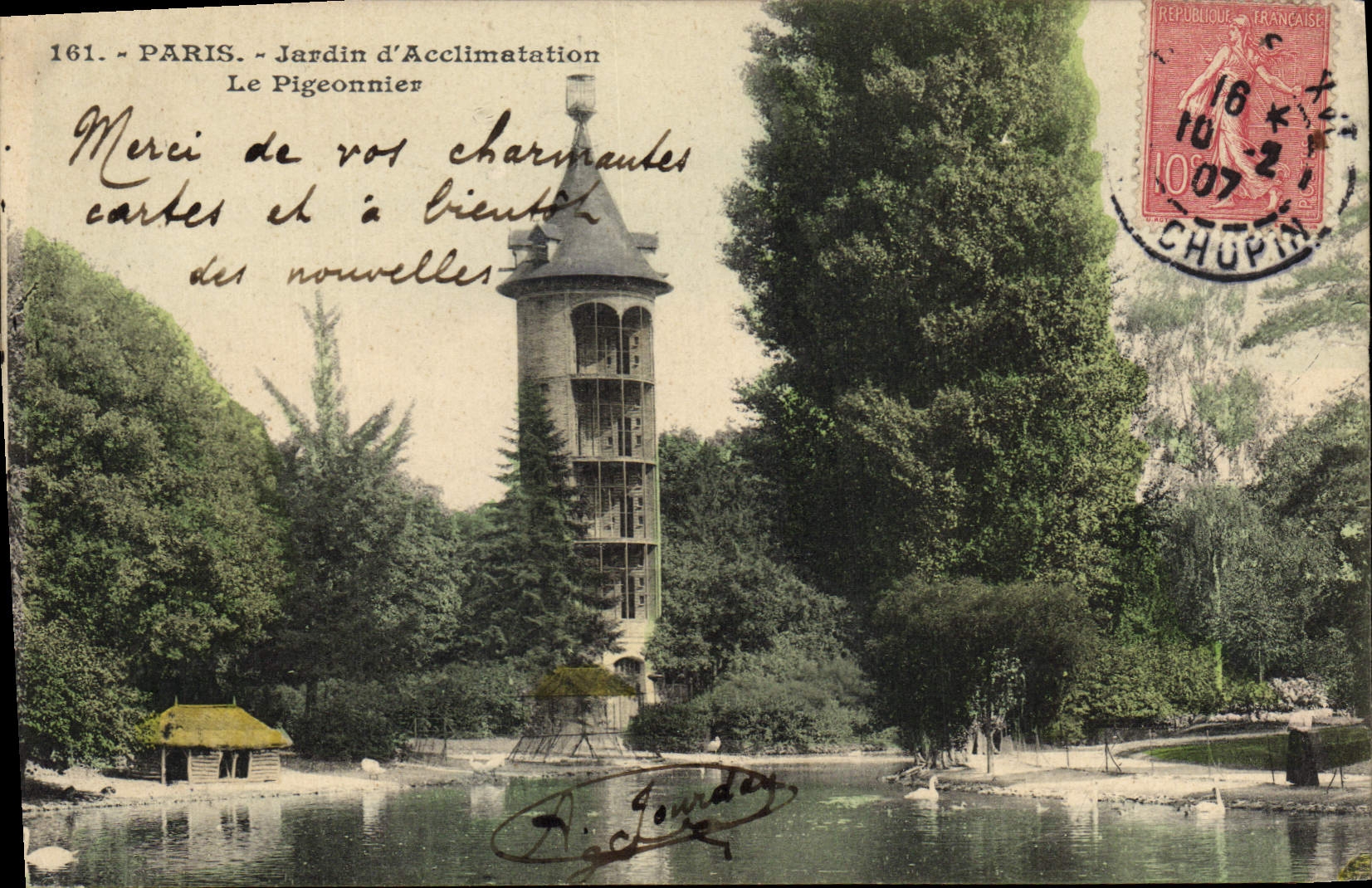 Paris - Jardin d'Acclimatation - Der Taubenschlag — anonymer Verlag, Nr. 161