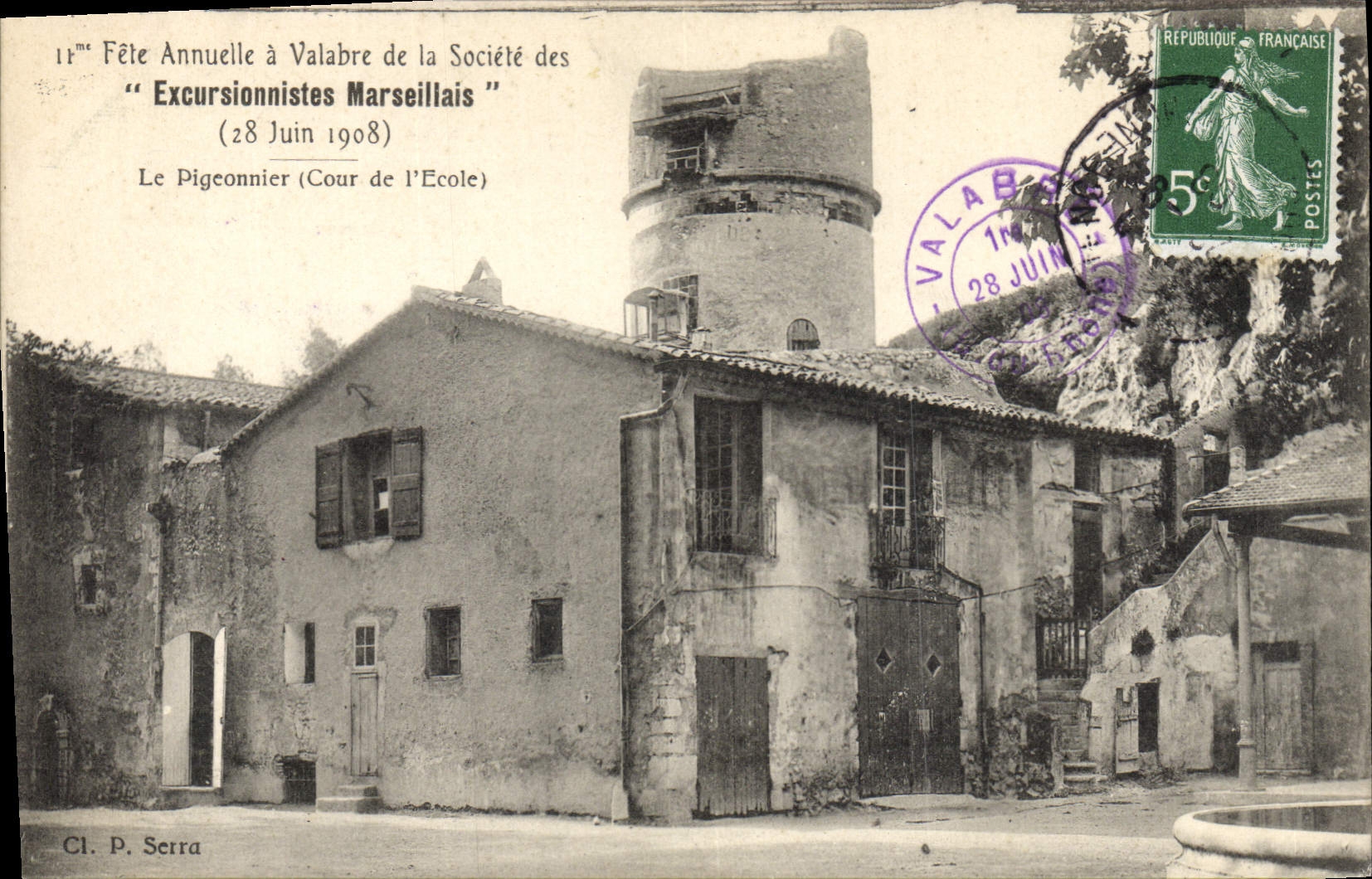 Fête Annuelle à Valabre de la Société des Excursionnistes Marseillais — 28 Juin 1908 — Cl. P. Serra