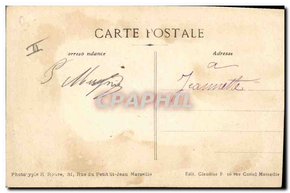 CPA Militaria Signy l'abbaye Pansement du 1er zouave blesse Croix Rouge — Rückseite