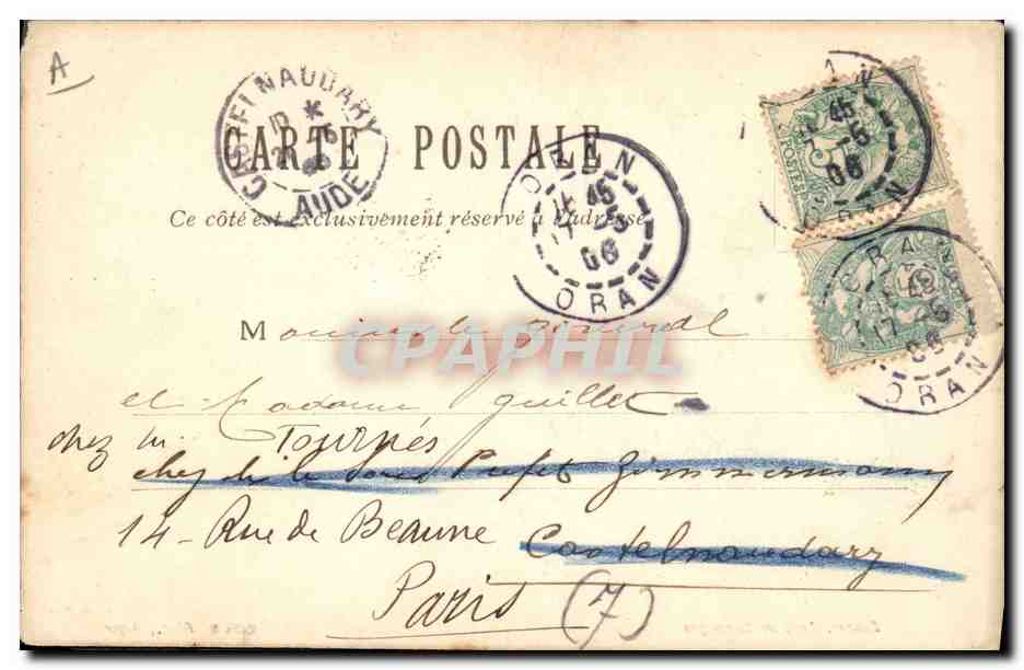 Zouave, Tenue de Campagne — GEISER, Phot., Alger — Verso