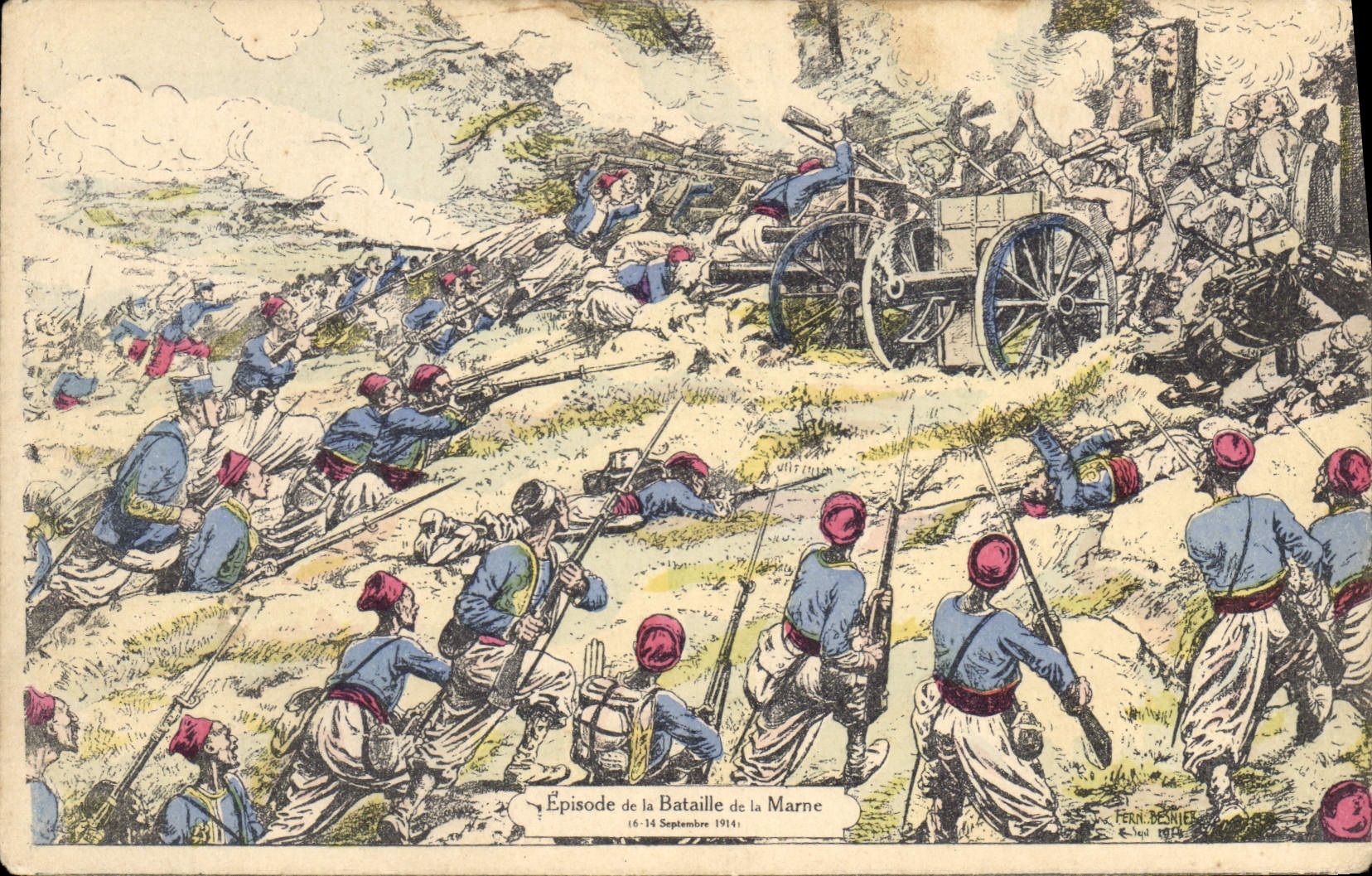 Episodio de la Batalla de la Marna — 16-14 Septiembre 1914 — Fern Beniès
