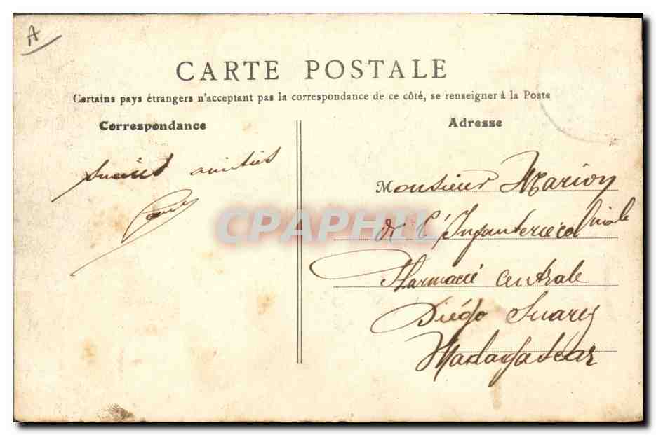 CPA Militaria Les Zouaves au camp La garde — Rückseite