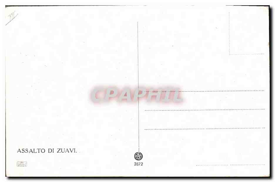 Assaut de zouaves — scène de combat — CPAPHIL 2872 — Achterkant