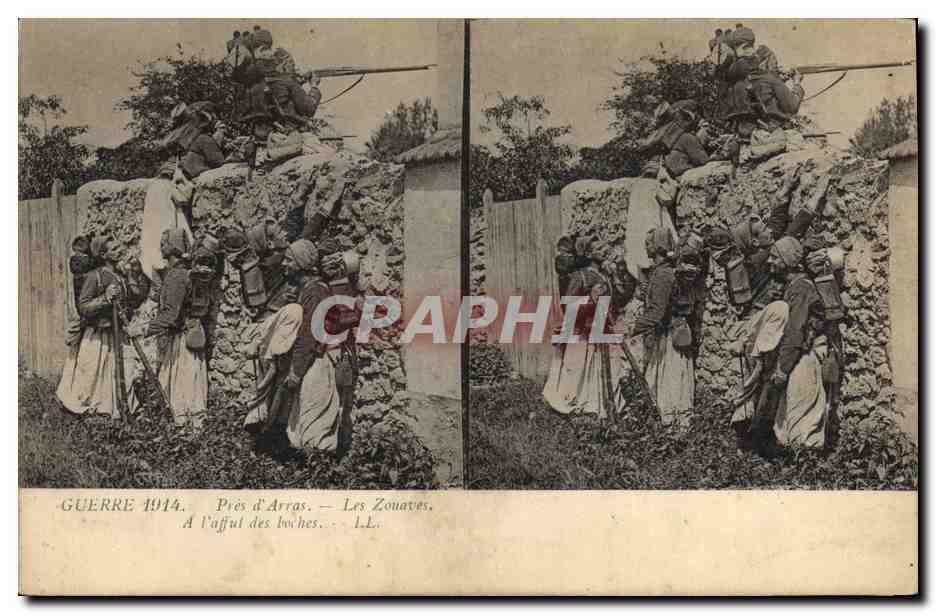 Près d'Arras — Les Zouaves à l'affût des boches — L.L.