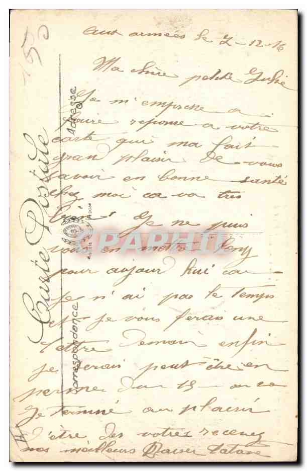 CPA Militaria Bataille de la Marne Dans le cimetiere de Chambry Zouaves — Rückseite