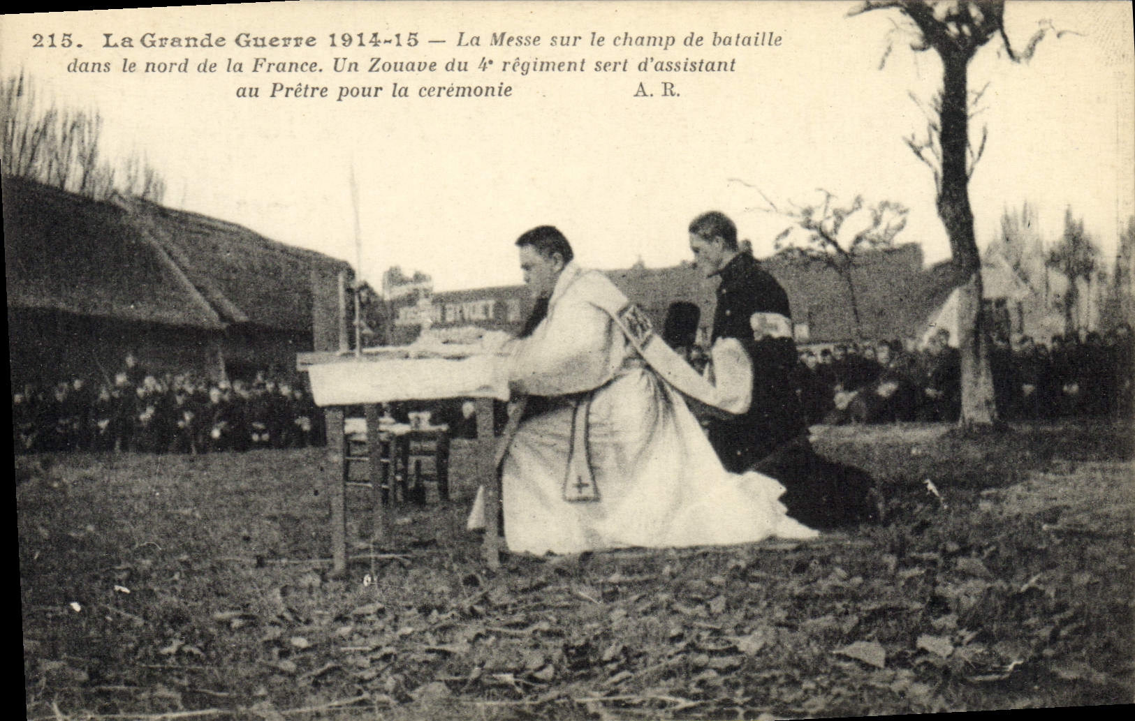 Messe sur le champ de bataille — 4e régiment Zouave — A. R.