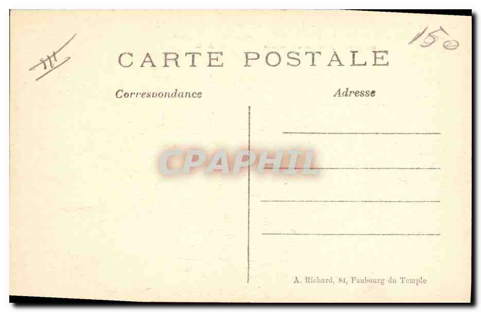 Messe sur le champ de bataille — 4e régiment Zouave — A. R. — Verso