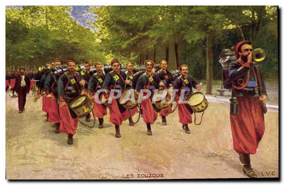 CPA Militaria Zouaves Les Zouzous Trompette Tambour