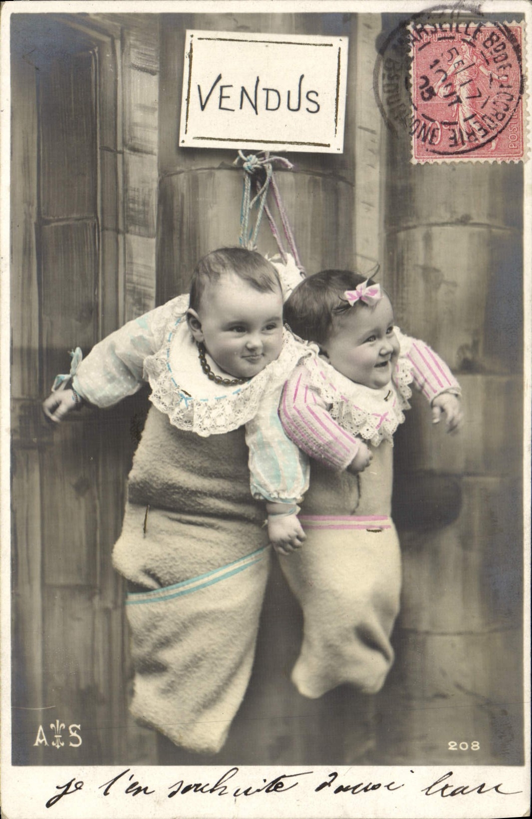 CPA Fantaisie Enfant Bebe EVndus Jumeaux