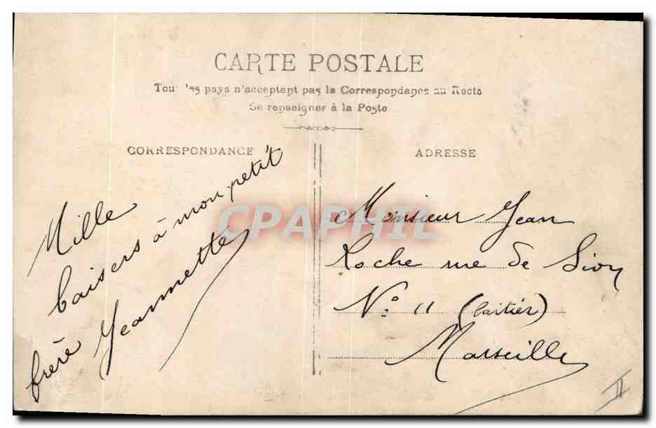 CPA Fantaisie Enfant Bebe Femme — Verso