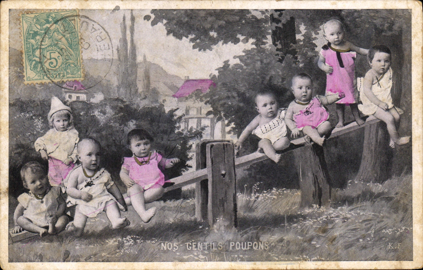 CPA Fantaisie Enfant Bebe Nos gentils poupons