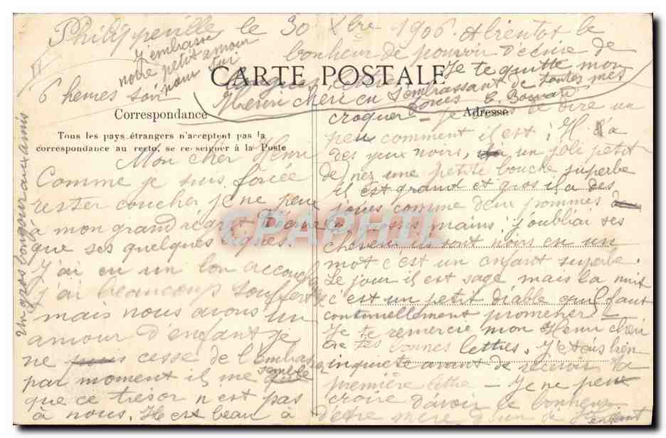 CPA Fantaisie Enfant Bebe  — Rückseite
