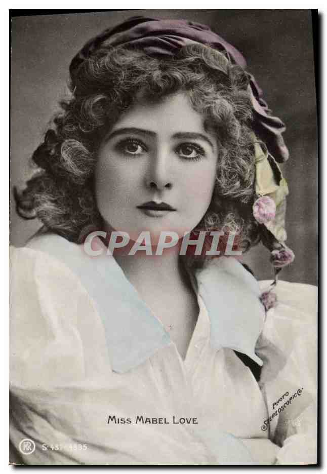 Miss Mabel Love — Portrait colorisé — Photo Stereoscoric & S'431 4385