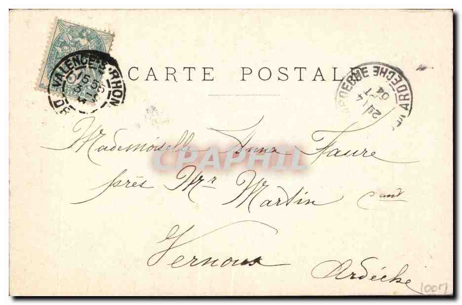 Marthe Alexandro — Portrait féminin — Éditeur non identifié — Verso