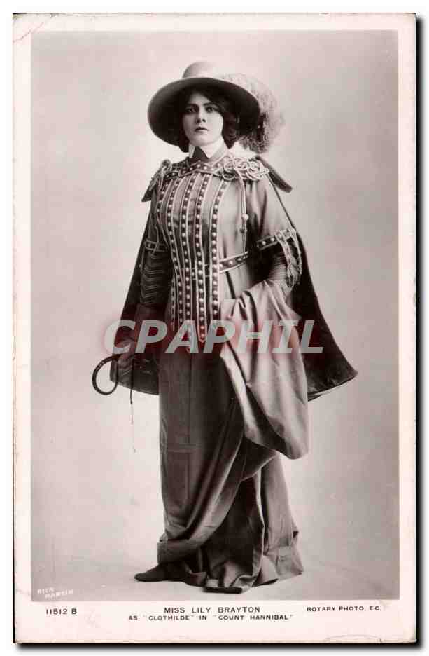 CPA Fantaisie Femme Theatre Miss Lily Brayton Clothilde in Count Hannival