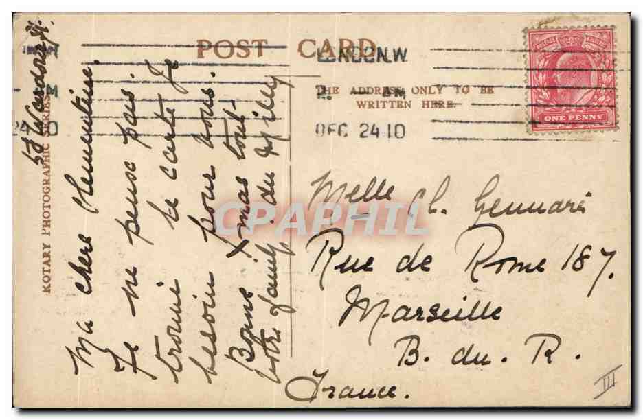 CPA Fantaisie Femme Theatre Miss Lily Brayton Clothilde in Count Hannival — Rückseite