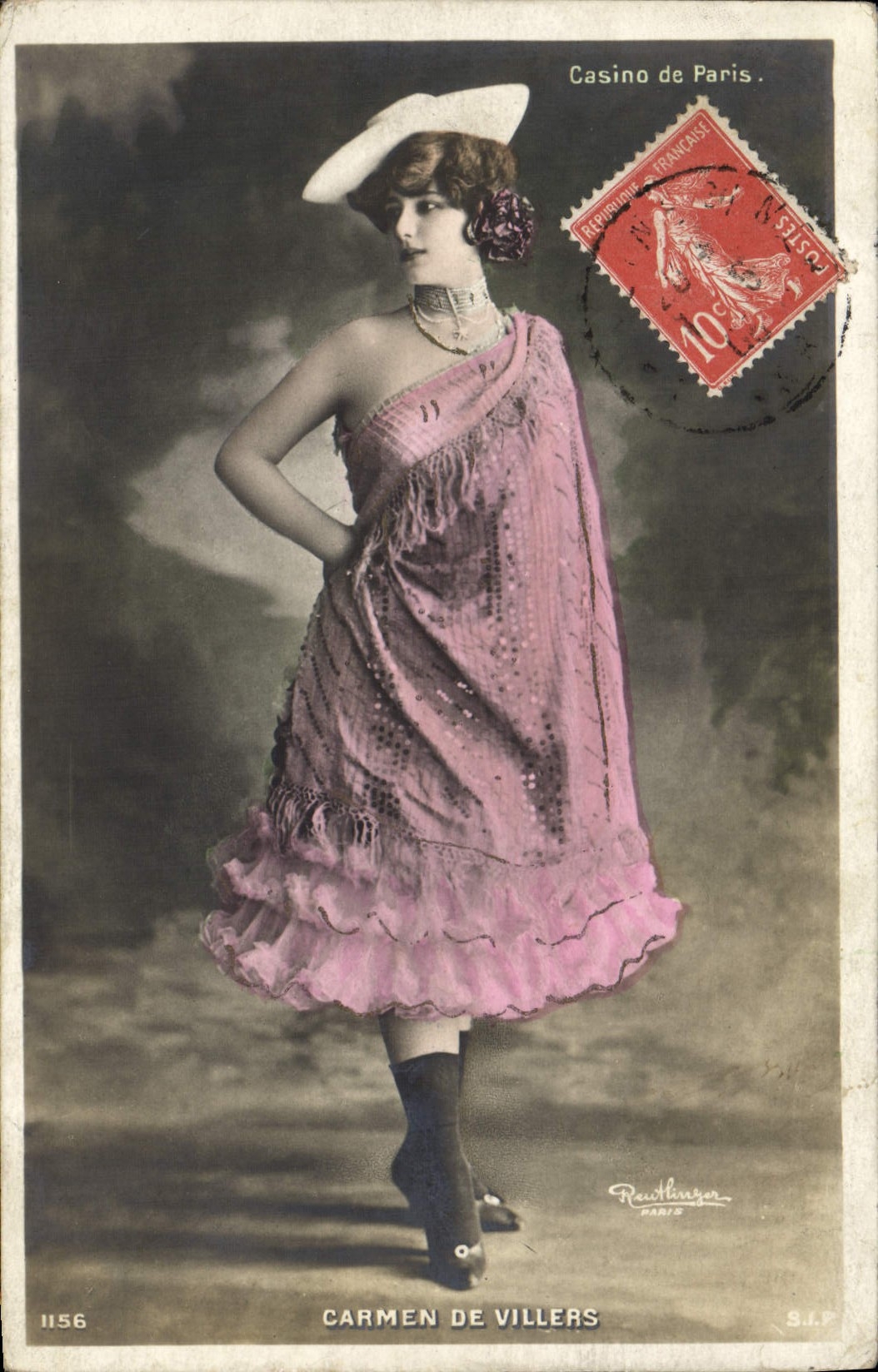 Carmen de Villers — danseuse au Casino de Paris — éditée par Reuflanzser, Paris, n° 1156