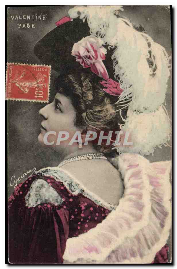 Valentine Page — Portrait de femme en costume élégant — Éditeur Gerauz, n° 31508
